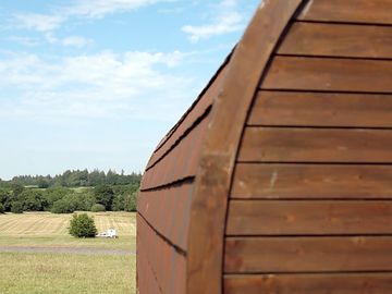 Wooden camping pod