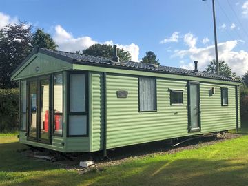 Static caravan exterior