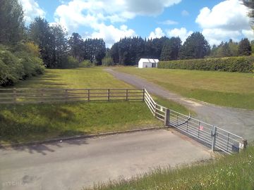 Roadside camping pitches with limited electric hookups available on a first come first served basis!