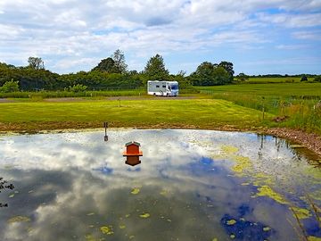 Pond by the pitches
