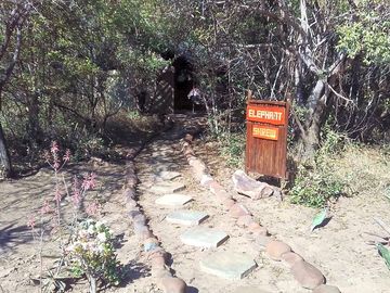 The path to elephant shrew safari tent