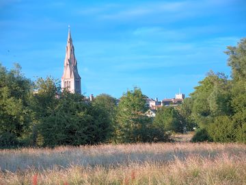 View of stamford from the site