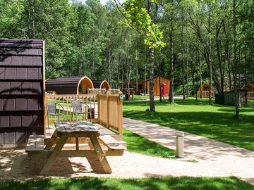 View of the eco-lodges