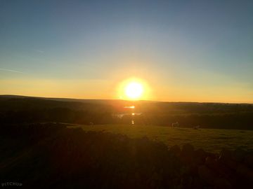 Sunset over swinsty and fewston reservoirs