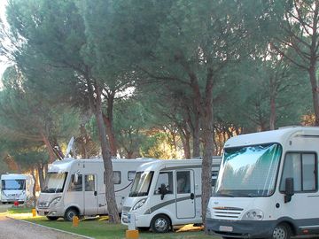 Spacious touring pitches