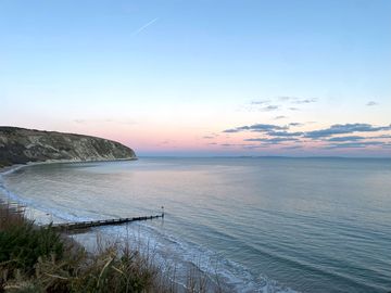 Swanage bay at dusk