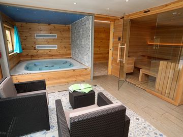 Hot tub and sauna