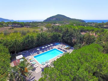 Aerial photo of the pool