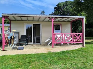 Chalet with covered decking