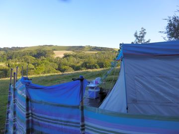 View to the hills from hawthorn pitch