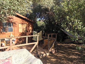 Cabin with private garden.