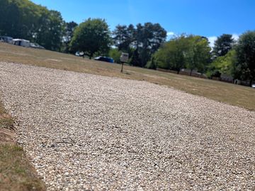 Hardstanding pitch with electric