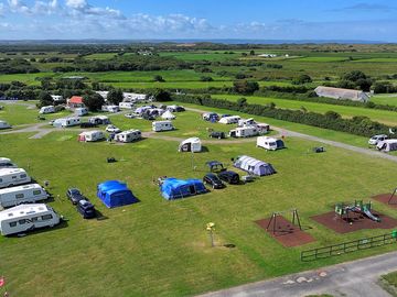 The bottom field aerial view