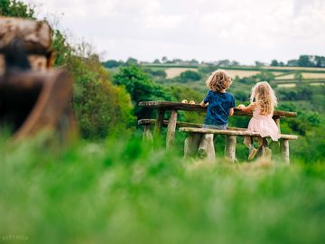 Picnic bench with a view