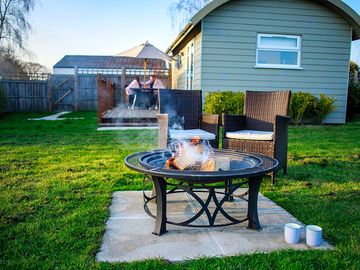 Fire pit and private terrace