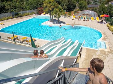Slides at the pool