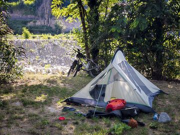 Backpacker pitches
