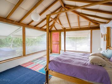 Lodge with double bed