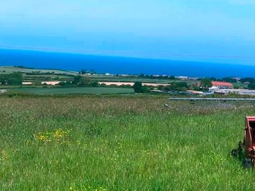 Grass pitches with sea views