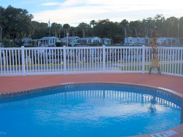 The outdoor swimming pool