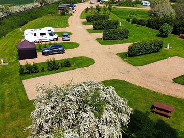 Aerial view of pitches 1-10