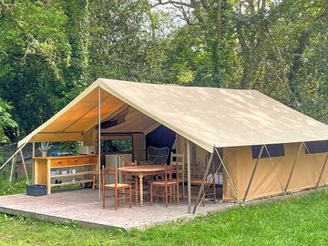 Safari tent exterior