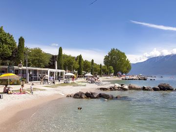 Lakeside beach