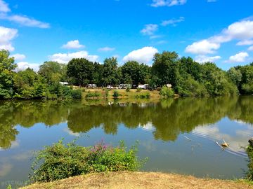 The stunning four-hectare lake