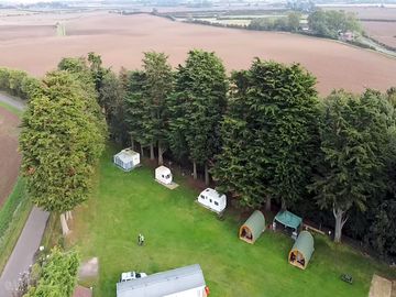 Aerial view of part of the site