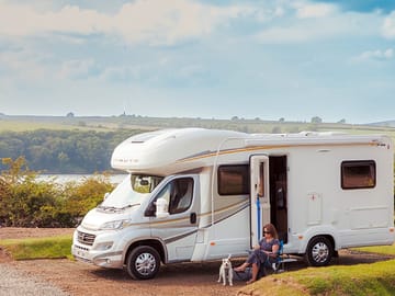 Hardstanding pitch, suitable for motorhomes and caravans