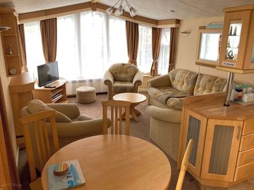 Inside caravan