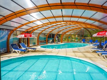 The heated indoor pool