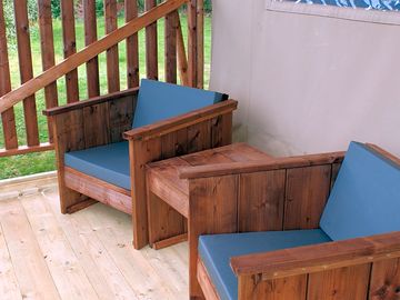 Outdoor seating on the deck