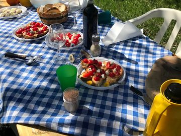 Taste wines and local produce on site