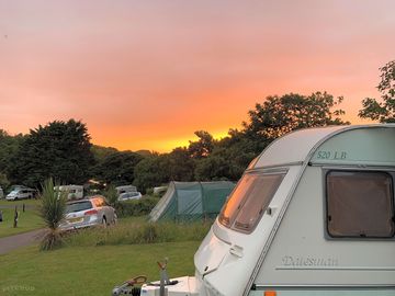 Sunset over Watermouth Valley.