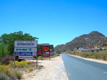 Entering springbok, the last town before the namibian border