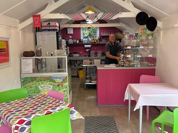 The cafe, open from 0900 every day