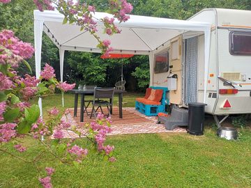 caravan and terrace