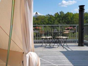 View from the glamping tent