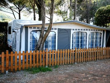 Caravan in the woods