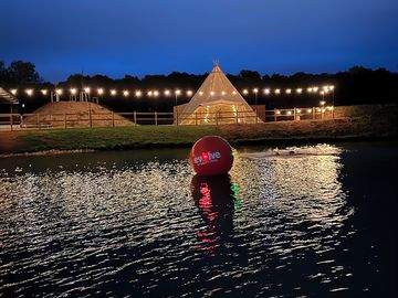 Paddling on the lake