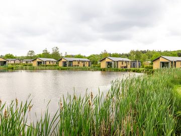 Chalets overlooking the water