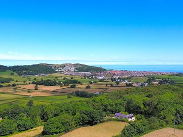 The view of the welsh mountains from our site