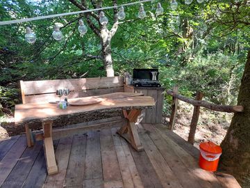 Dining area and kitchen