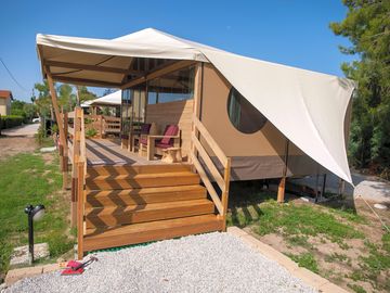 Safari tent exterior