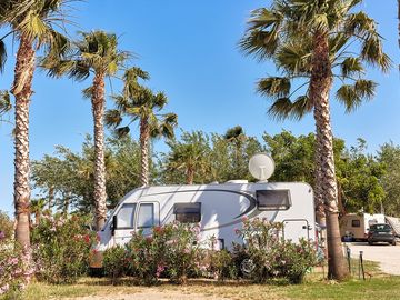 Pitch and caravan