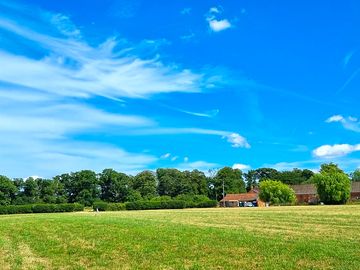 View of the farmyard from the campsite