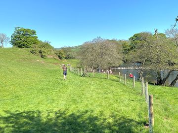 View down to the river