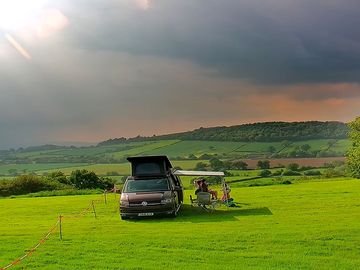 Poptop with wild skies and views