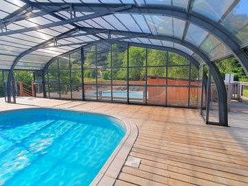 Heated and covered pool